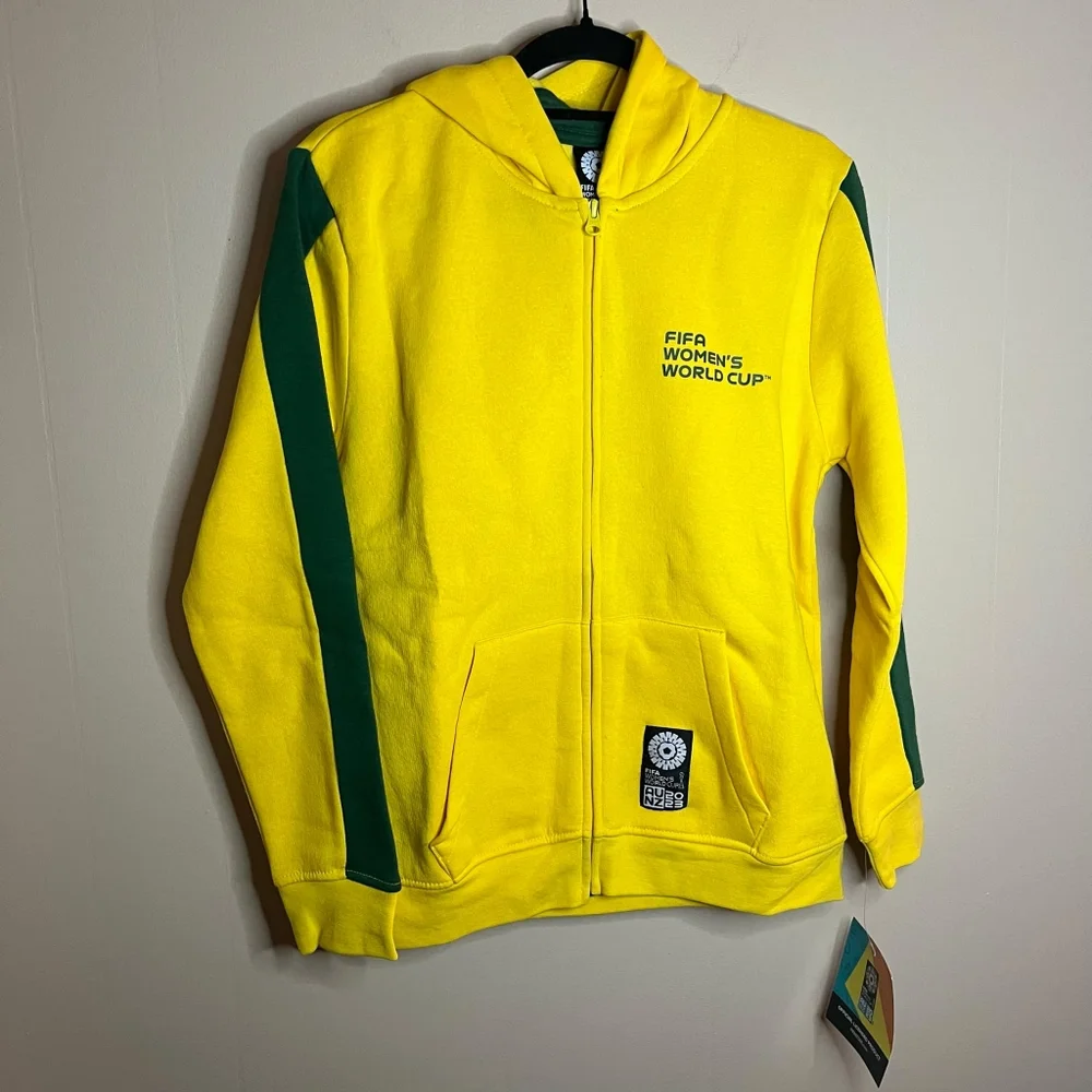 FIFA Women's World Cup 2023 Team Australia Yellow Zip Hoodie - Unisex